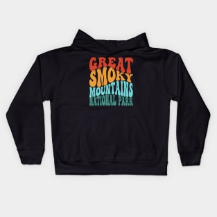 Great Smoky Mountains National Park Retro Vintage Typography Kids Hoodie